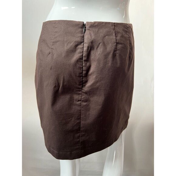 Gap Stretch Chocolate Brown Pencil Skirt With Back Zipper Closure - Picture 11 of 14